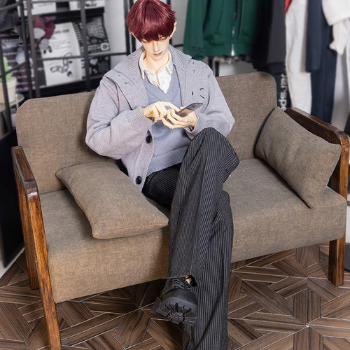 三万院长预售BJD娃娃用双人沙发4分3分普壮叔木把手沙发家具寄售