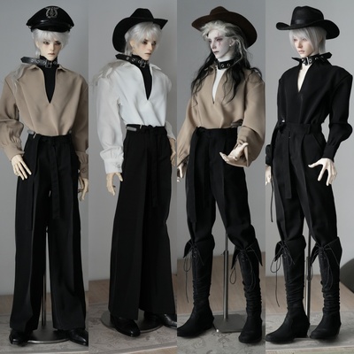 满68包邮 深v衬衫绑带长裤内搭bjd娃衣4分普叔75壮叔 三万院长