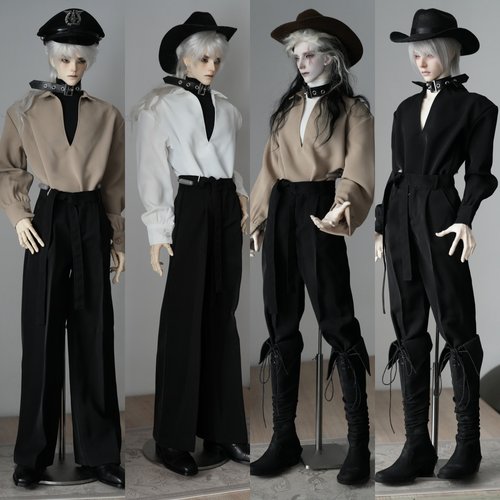 满68包邮 深v衬衫绑带长裤内搭bjd娃衣4分普叔75壮叔 三万院长