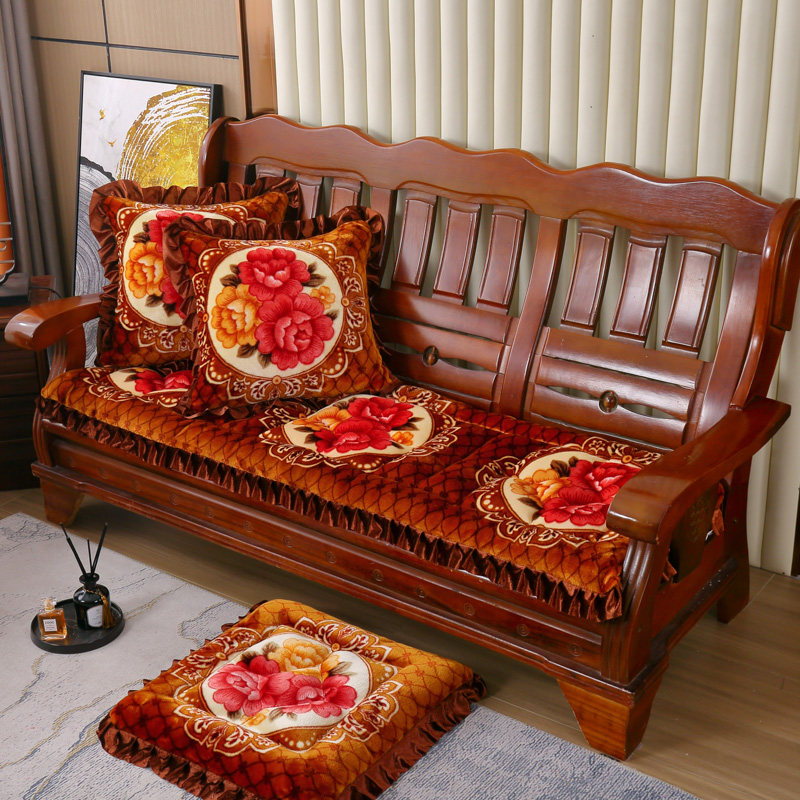 实木红木质沙发垫没带靠背加厚中式四季防滑定做春秋椅海绵单坐垫