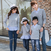 假两件卫衣一家三口四口母女全家装 亲子装 时尚 2026新款 外套 春装