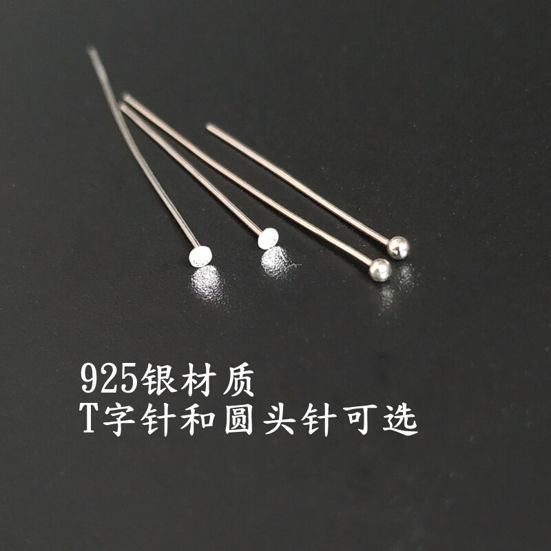 25|35MM 고급 둥근 머리 실버 바늘 6 조각 402 원거리 향수 쥬얼리 액세서리 T 바늘 큰 머리 바늘 특수 작은 귀 바늘
