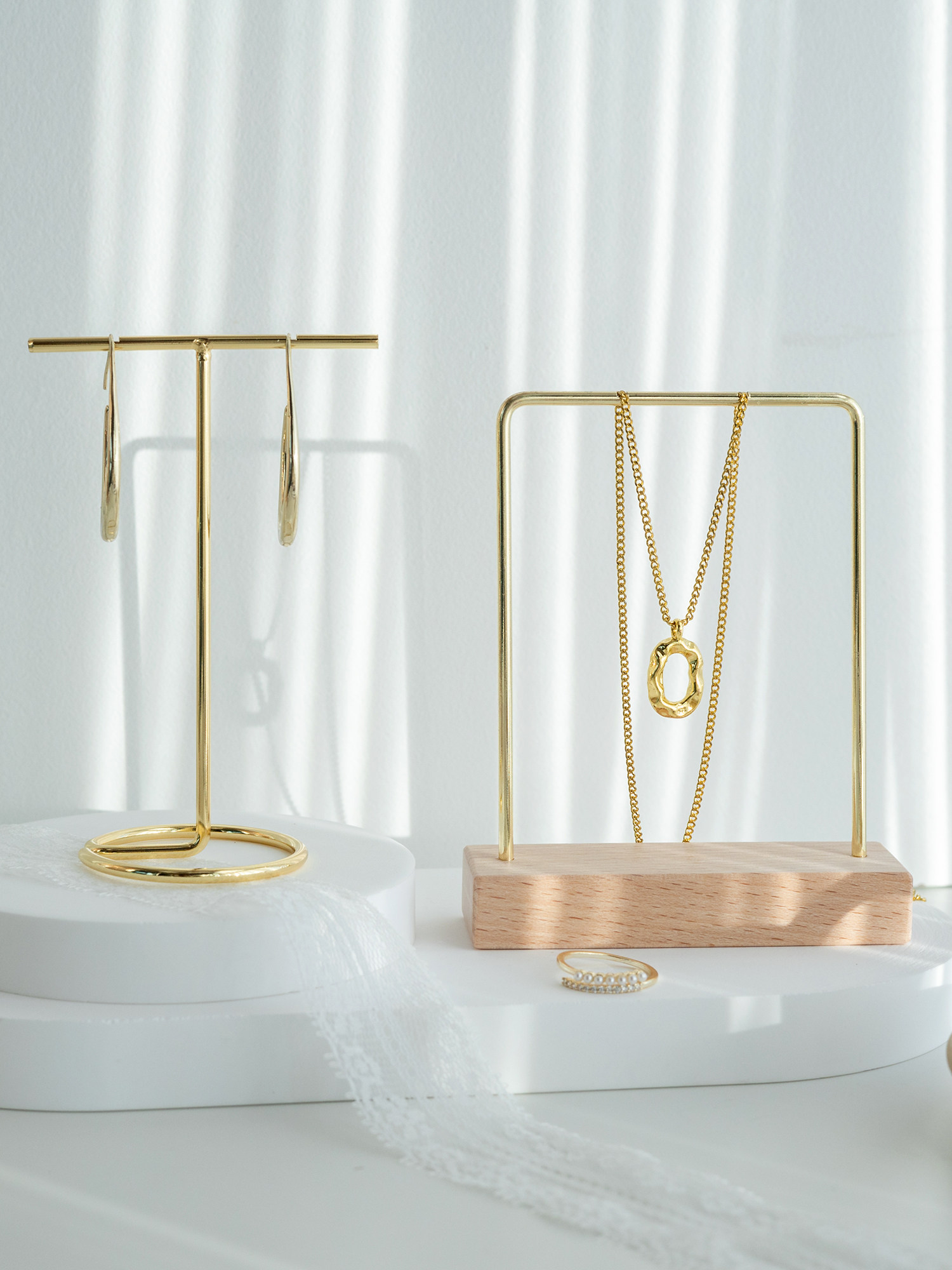 INS 쥬얼리 디스플레이 스탠드 쥬얼리 목걸이 귀걸이 선반 쥬얼리 스토리지 디스플레이 장식품 쥬얼리 사진 소품