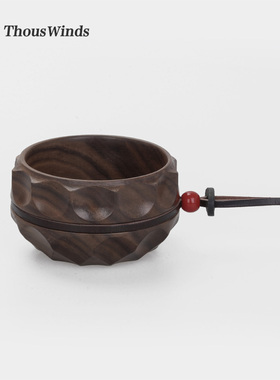 Thous Winds千风玲珑杯户外山系木艺黑胡桃木咖啡杯水杯实木杯