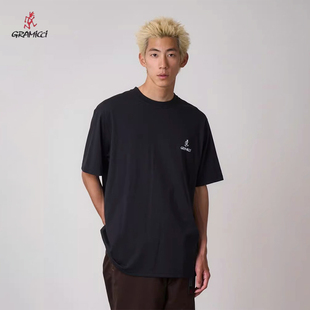 T096 男友风T恤G4SU GRAMICCI小野人 山系品牌LOGO男女圆领短袖