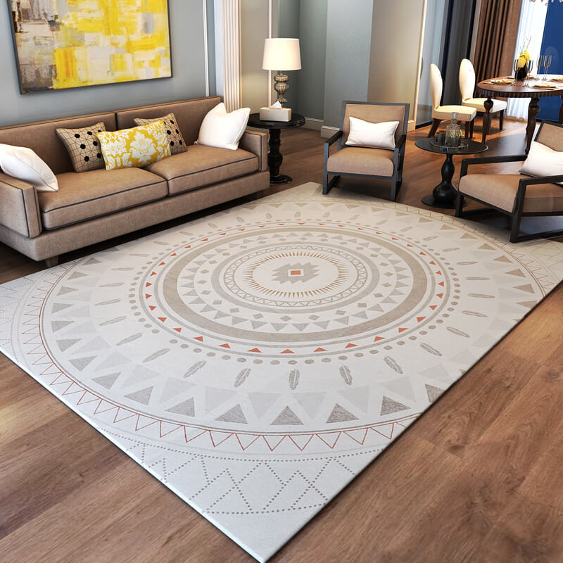 北欧ins风地毯客厅整铺茶几毯床边机洗侘寂风编织家用欧美可擦洗