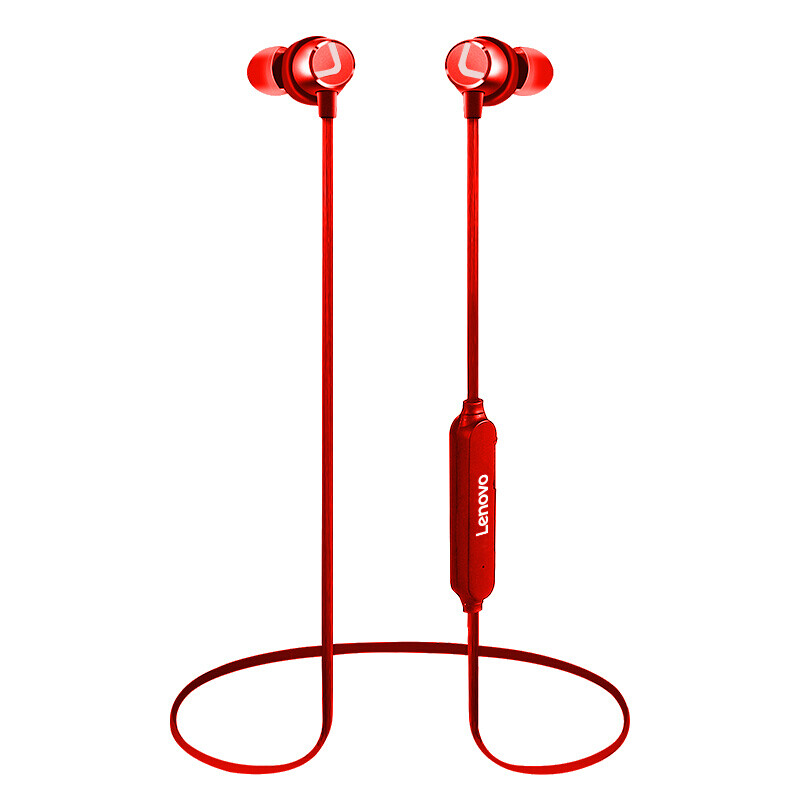 联想（Lenovo） X1 入耳式运动磁吸防水音乐耳机 黑/ 红色 拆封