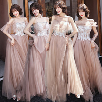 Bridesmaid's clothes, sisterhood's evening dress, women's Korean version, 2019 new autumn and winter wedding show thin banquet, President's style