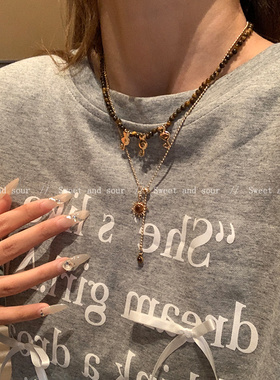 美拉德虎眼石太阳花项链