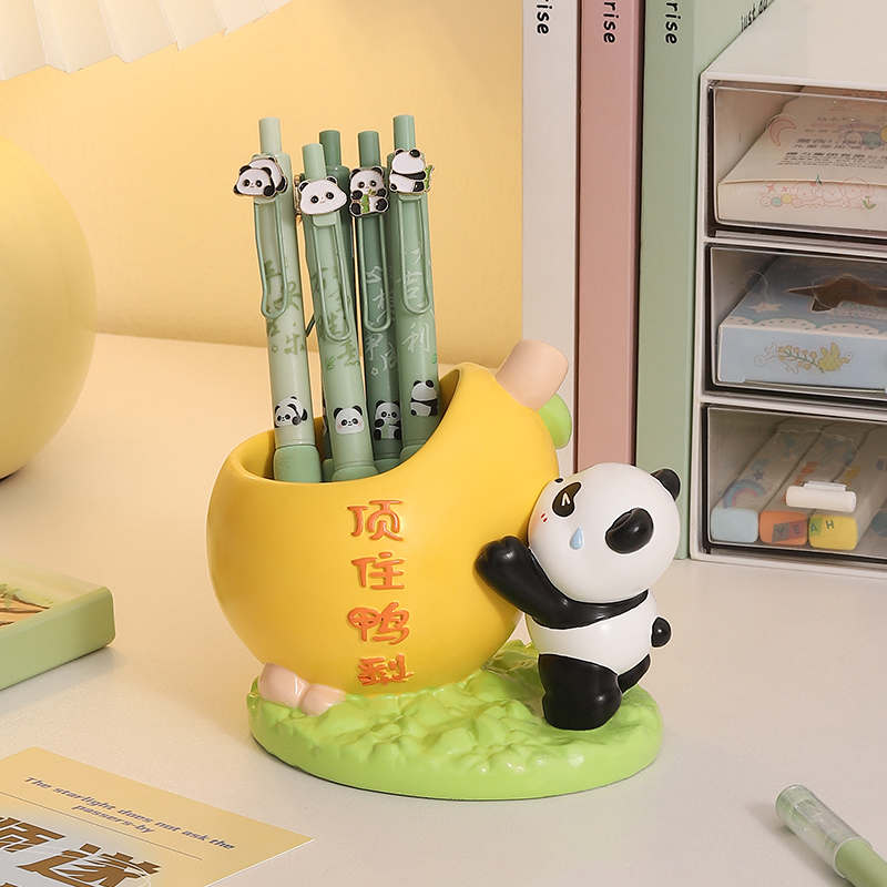 成都熊猫纪念品文创笔筒摆件礼物