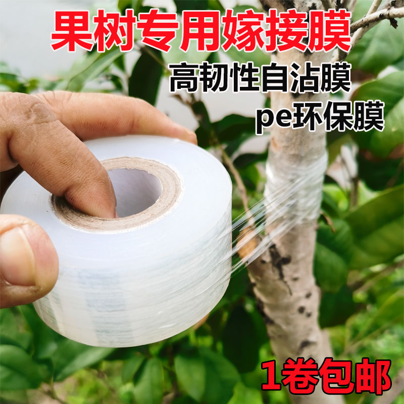 嫁接膜专用膜PE无需打结薄膜 嫁接绑带果树苗木包扎带 自粘膜包邮 农机/农具/农膜 农用薄膜 原图主图