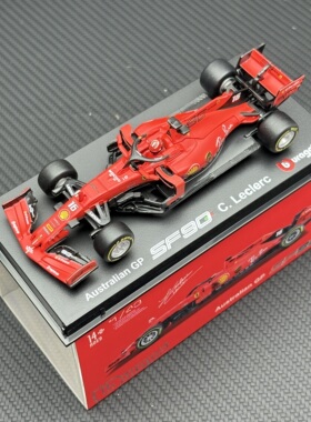 比美高1:43法拉利SF90F1方程式赛车模型16号勒克莱尔赛车收藏模型