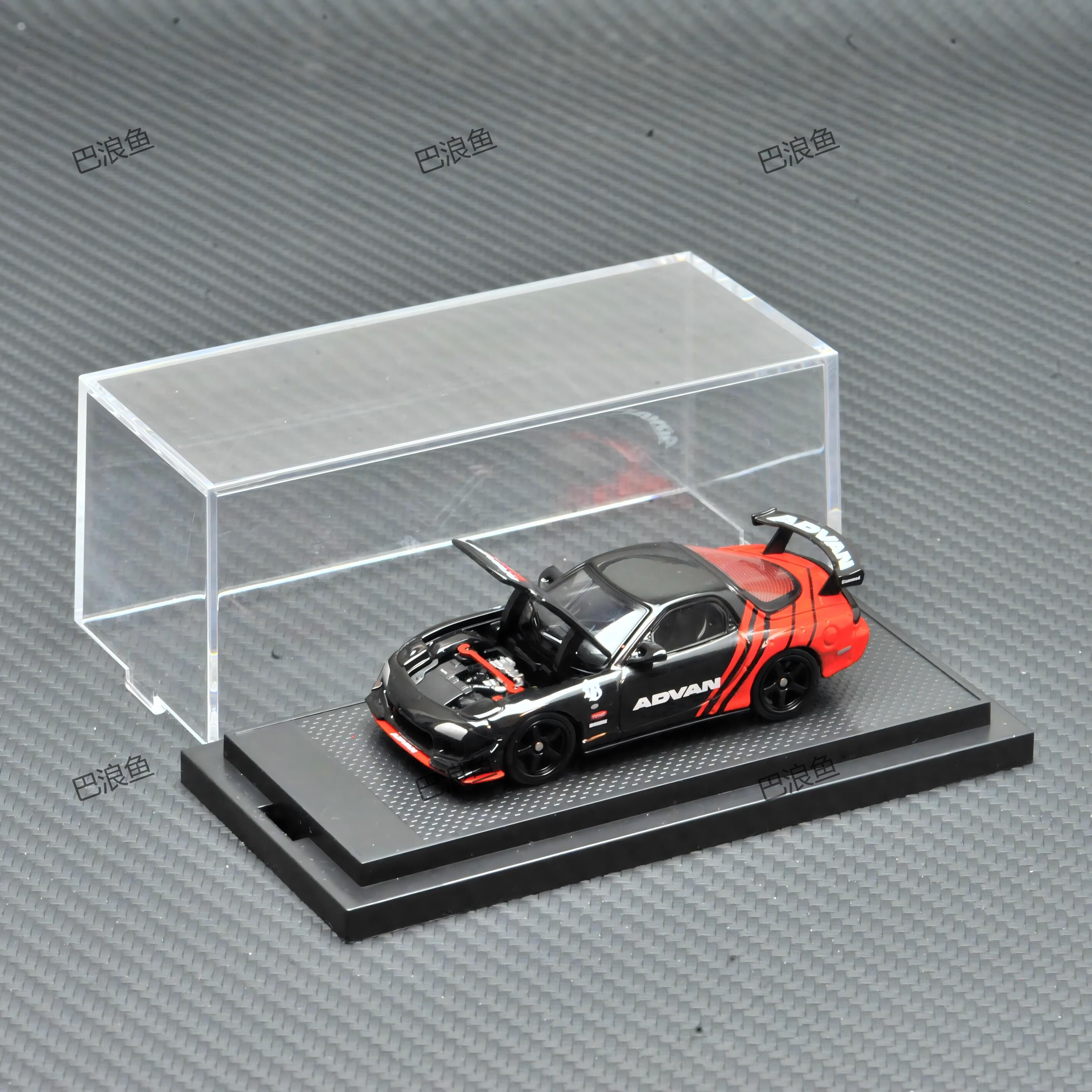 FG 1:64 正版RX7 改装款 红 马自达Mazda 新款 仿真合金汽车模型