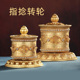 慧宝指捻转轮藏式 车载指尖黄铜宝石创意转金桶办公禅意桌面小摆件
