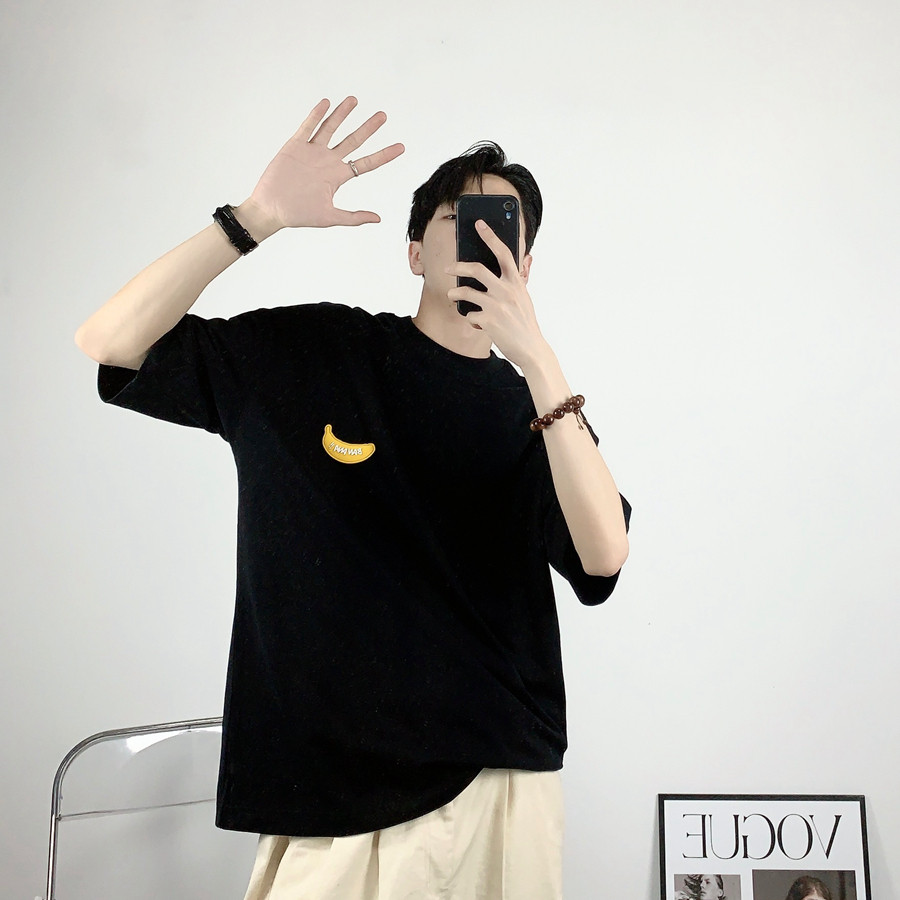 短袖t恤男纯棉设计感韩国东大门oversize潮2023新款ins半袖大码夏
