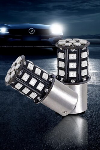 24V货车刹车灯转向灯泡行车灯单尾丝平角双尾高低示宽灯led倒车灯