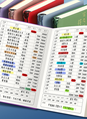 记账本手帐明细账可放钱零花钱收纳钱包现金日记家用家庭生活日常开支理财笔记本本子我的儿童账本钱袋存钱本