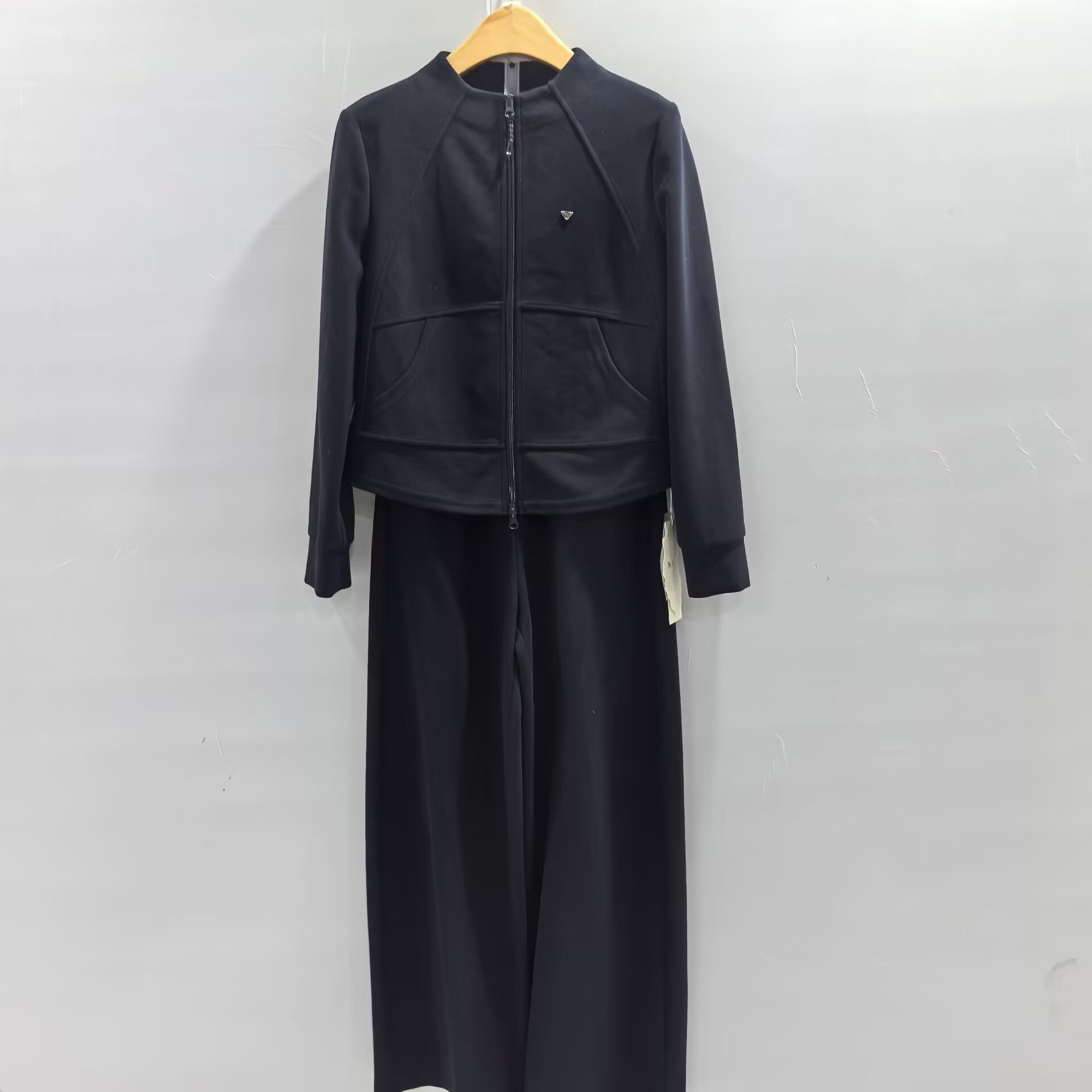 JR8053春装2025时尚休闲立领卫衣运动松紧腰阔腿裤女新款两件套裤,女装/女士精品,时尚套装,淘宝优惠券,粉丝福利购,淘宝优惠卷