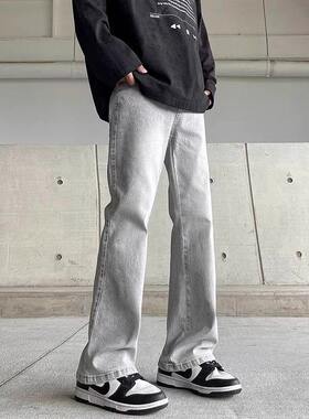 美式弯刀微喇叭复古牛仔裤 n320