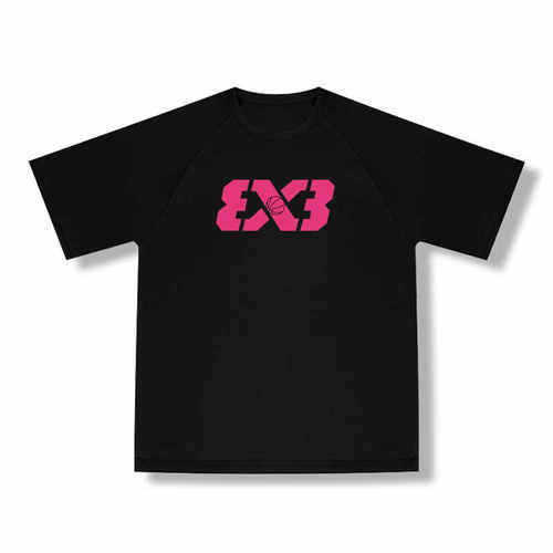 篮球3x3投篮服速干透气圆领运动美式短袖投篮T恤 男女同款