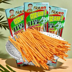 欧氏波仔经典开胃牛辣条零食8090校园小时候怀旧回忆童年零食米线