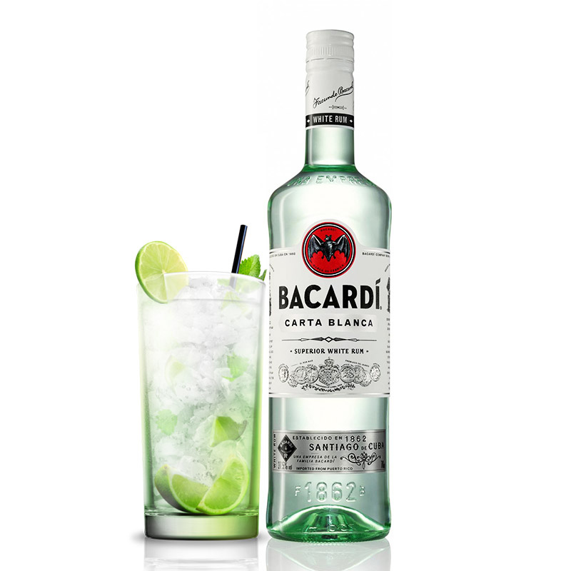 進口洋酒 Bacardi 百加得白朗姆酒百加得超級朗姆酒 雞尾酒基酒