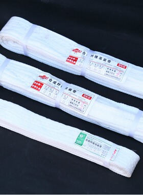 工业吊装带多规格高强度1-10吨涤纶厂家 耐磨白色扁平起重吊带