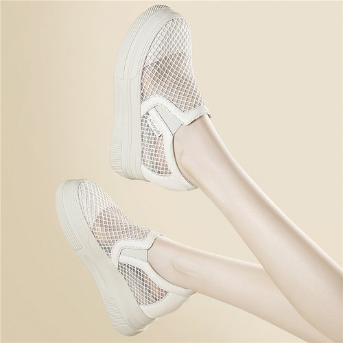 意尔康小白鞋2026夏季新款女鞋厚底内增高时尚休闲运动鞋阿甘女鞋