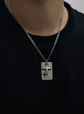 闪光星星拼接项链男女简约百搭嘻哈锁骨链小众设计高级感毛衣配饰