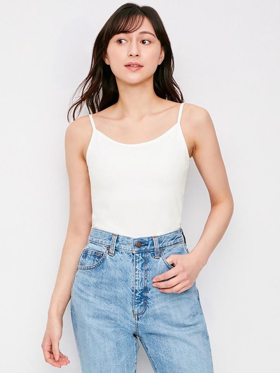 일본 대외무역 수출 사계절 항균 탈취 흡한속건 벨트 브라 노와이어 라운드넥 캐미솔