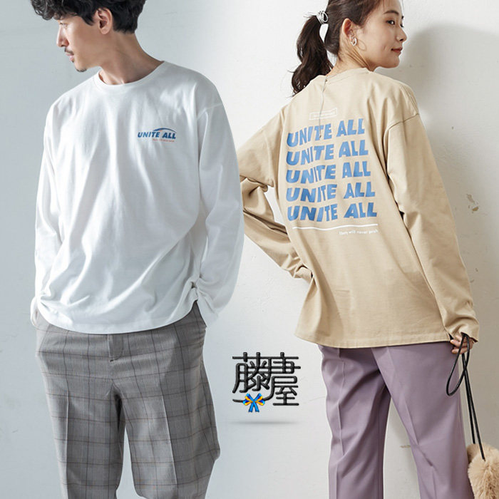 出口订单前后字母印花圆领t恤