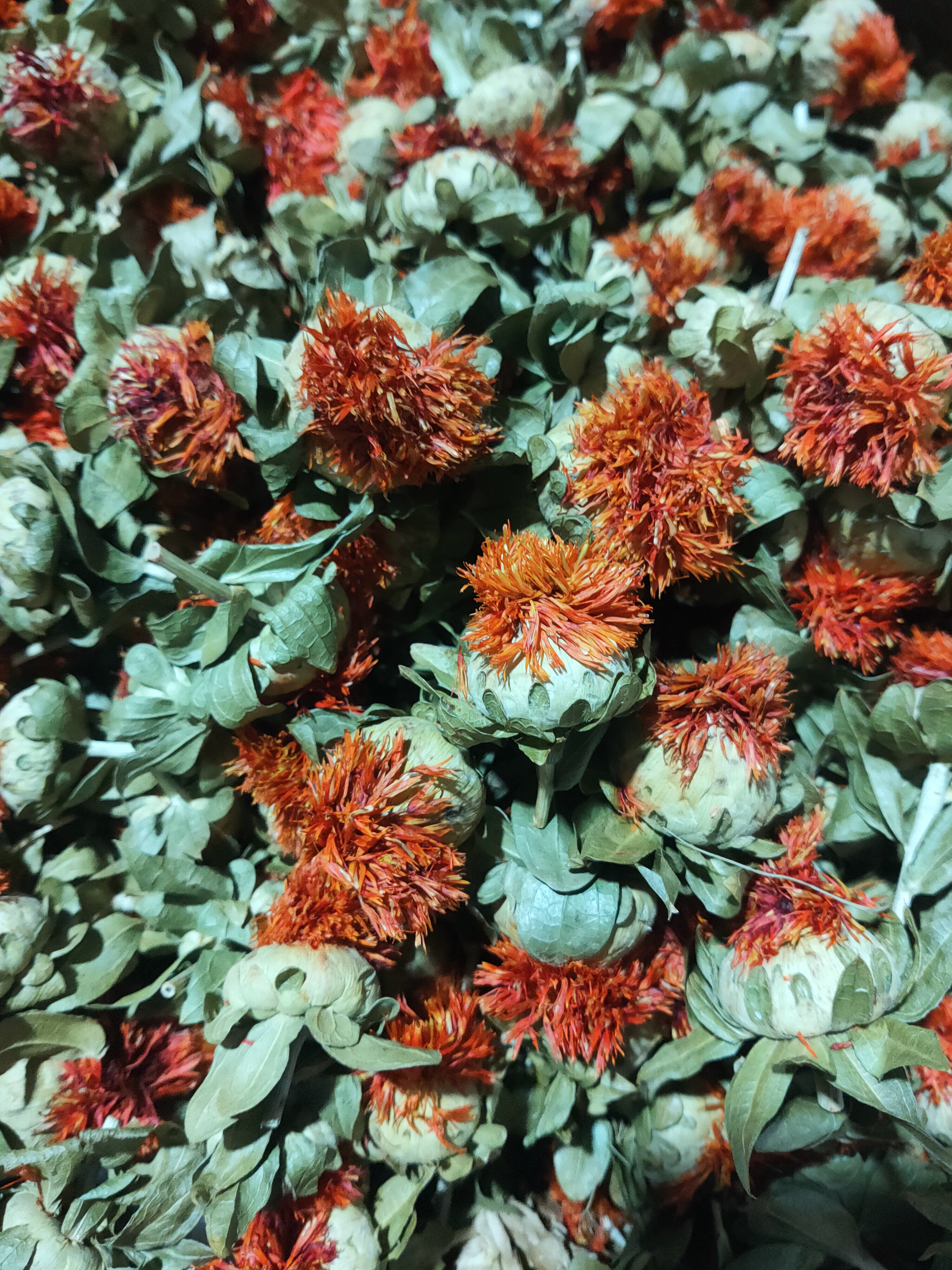 藏红花草红花果红花球番红花泡茶中药材橙菠萝花茶图片