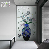 马赛克精剪画拼图现代中式 简约玄关电视卫生间浴室壁画背景墙定制