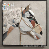 马赛克精剪画拼图现代抽象简约艺术展示厅壁画挂画摆件背景墙定制