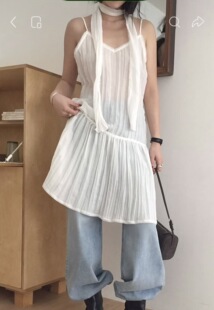 时尚 新款 百搭吊带连衣裙女NO退NO换 东大门LYSM春季 韩代正品