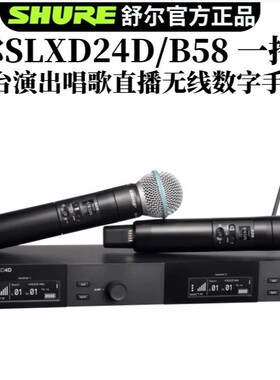 Shure/舒尔 SLXD24D/BETA58A SM58一拖二专业数字无线话筒麦克风