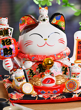 大号招财猫生意兴隆摆件
