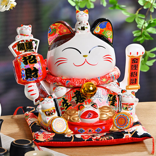 大号招财猫生意兴隆摆件