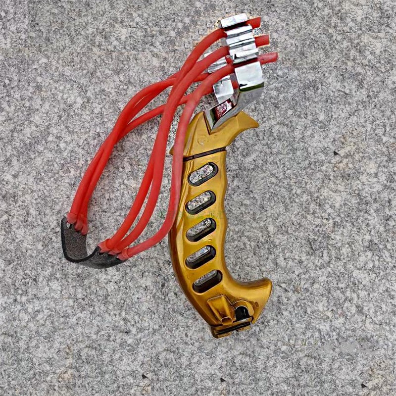 金刺客弹弓三股卡珠精准弹工户外