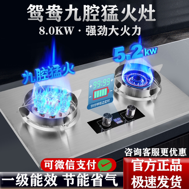 5.2KW一级能效燃气灶双灶家用