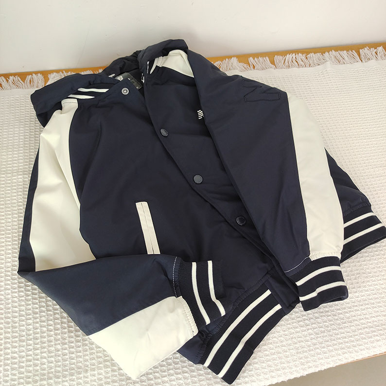 外贸单130－170秋冬新款儿童棒球服男女童夹薄棉外套帽子可折卸