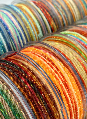 新品 藏式手搓棉线 1.2mm段染棉绳 梦幻闪星空编绳线新中式文玩线