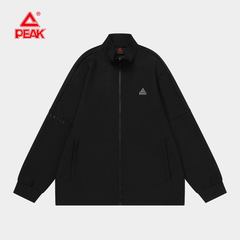 匹克针织开胸透气单衣男2026年春季新款运动休闲立领外套