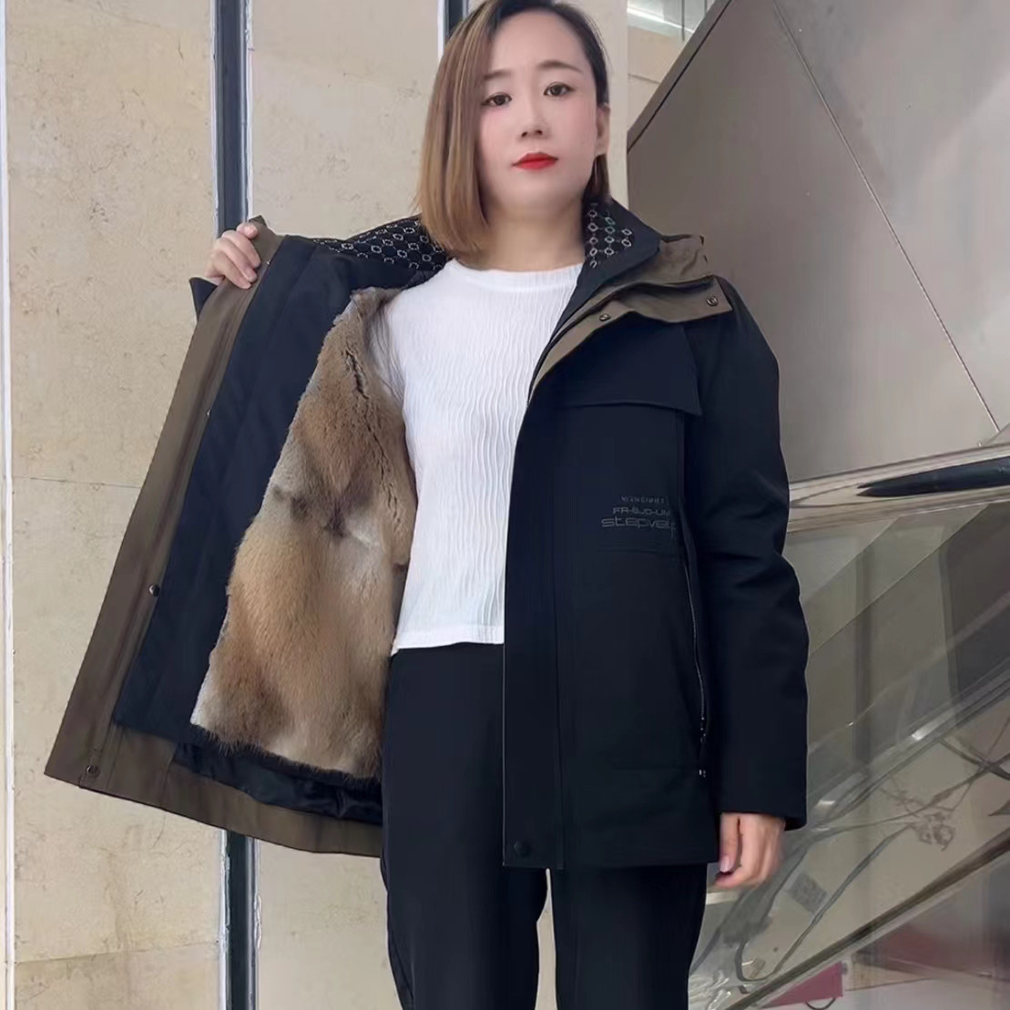 2024新款派克服男貂内胆冬季短款皮毛一体可拆卸男士皮草派克服