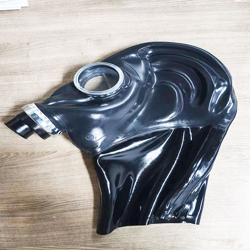 YINUO乳胶头套全包防毒面具乳胶头套加厚乳胶头套cosplay面具现货