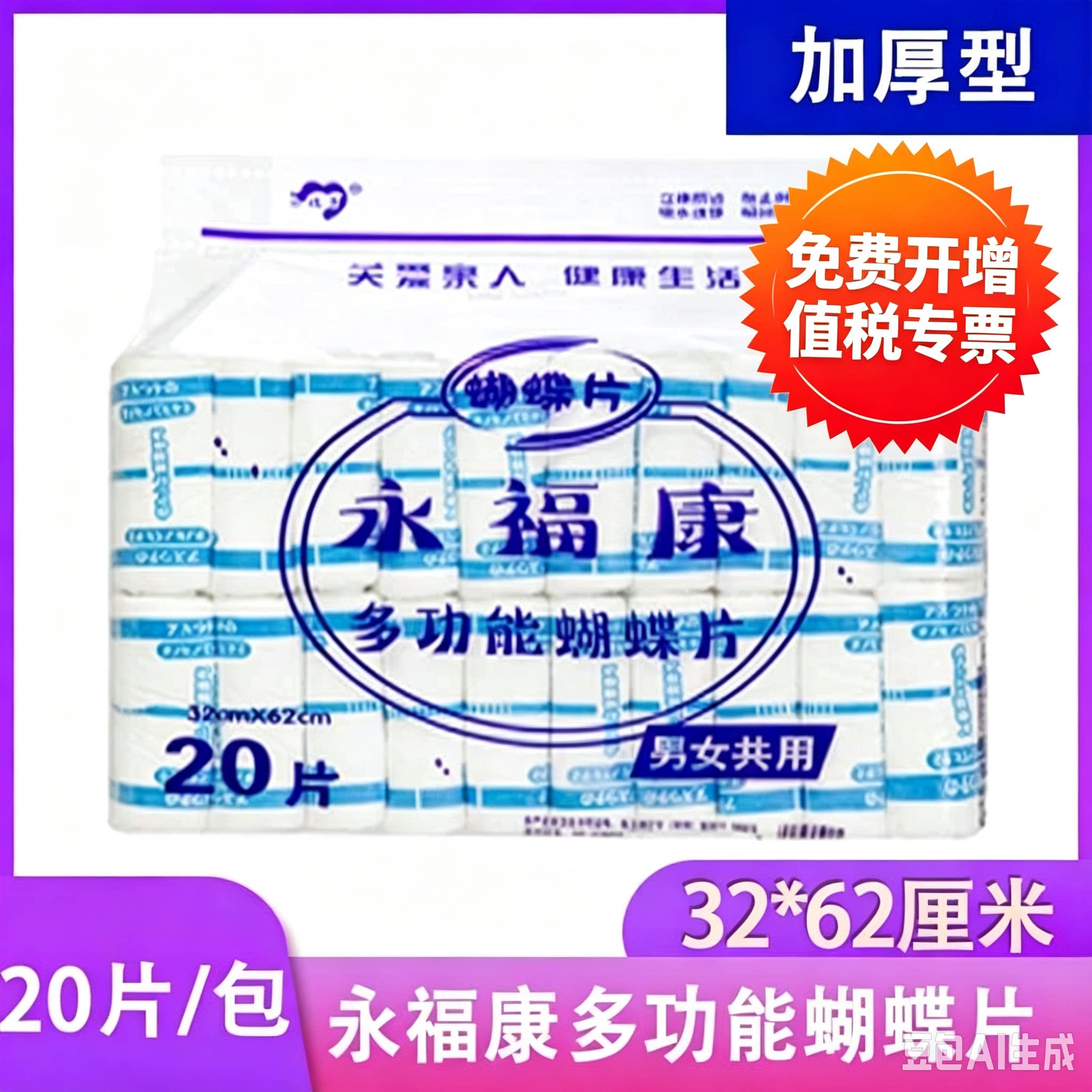 永福康男女通用包多功能蝴蝶片