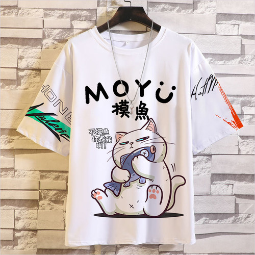 卡通猫咪狗狗短袖T恤趣味衣服