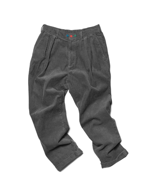 ULSUM PANTS 深灰色灯芯绒长裤