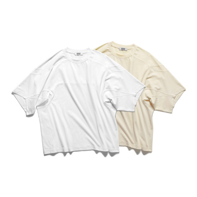 ulsumtee双色立体剪裁宽松短袖