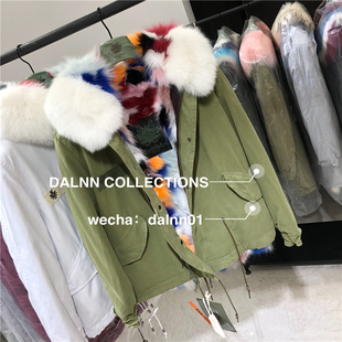 mr mr italy 皮草夫妇 狐狸毛彩拼派客服外套